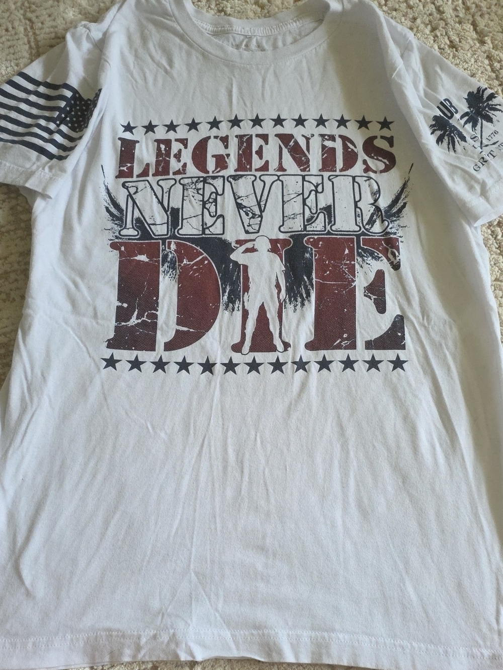 Grunt Style Legends Never Die Graphic Tee - White